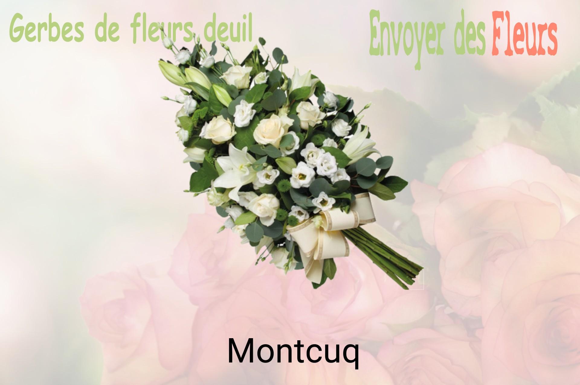 Gerbe de fleurs de deuil livrée à Montcuq